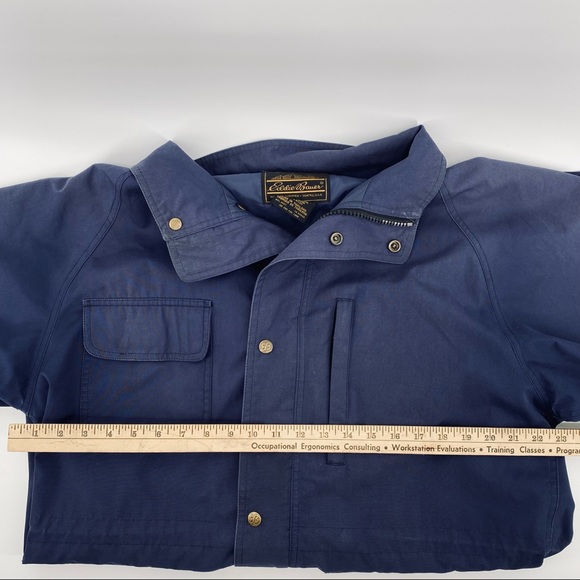 Eddie Bauer Blue Zip Snap Nylon Lined Jacket - Picture 15 of 16